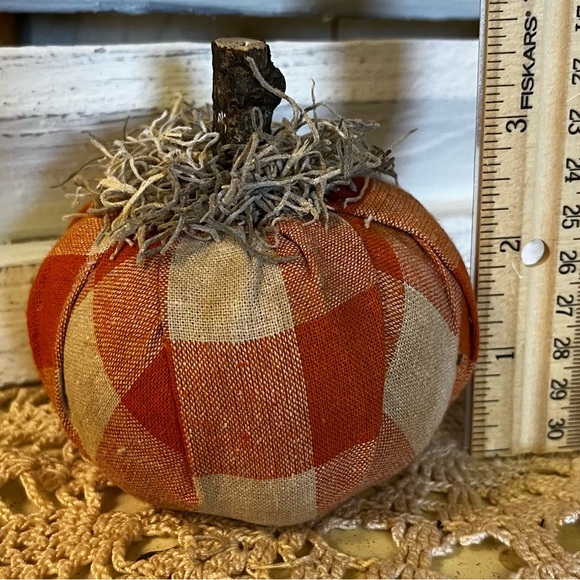 Lot of 10 handmade plaid fabric pumpkins primitive farmhouse decor bowl … - Picture 7 of 12